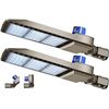 Image 1 : LED Parking Lot Light 300W 2-Pack with IP65 Photocell Dusk to Dawn
