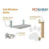 Image 1 : Meeyowview 3-In-1 Cat Window Perch With Hammock and Scratch Post