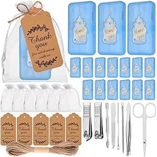 24Pcs Baby Shower Party Favors Manicure Set Nail Clippers Pedicure Kit 8 in 1 Grooming Kit Professio
