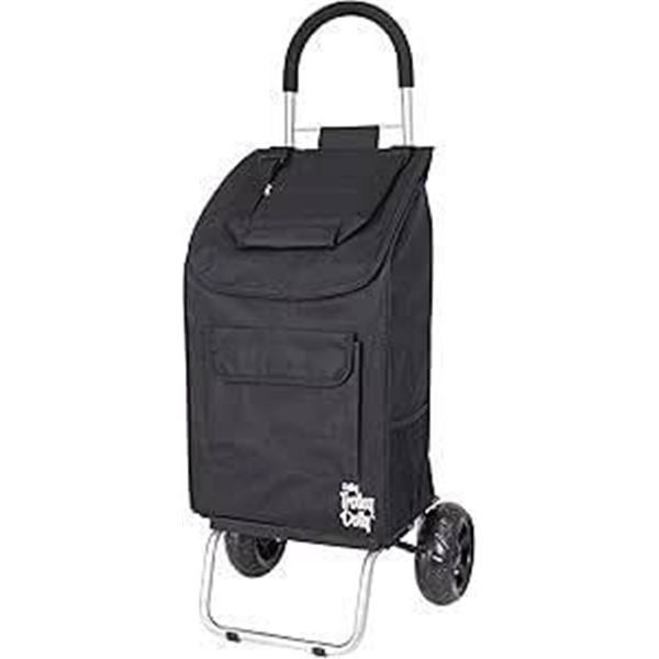 Folding Trolley Dolly Utility Cart with Black Fabric Bag