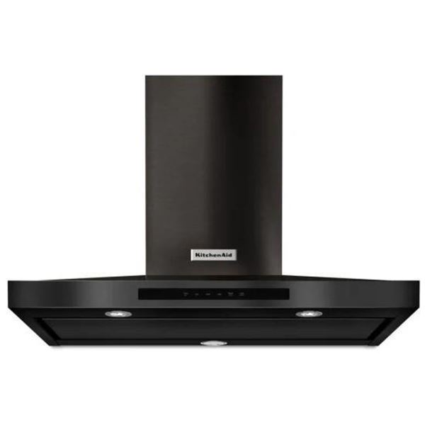 KitchenAid KVWB606HBS Range Hood, 36 inch Exterior Width, Chimney, Wall Mounted, 585 CFM, Accepts Bo