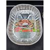 Image 1 : Lot of 8 Handi-Foil King Roaster Oval Aluminum Pans, 17 1/4 in. x 12 11/16 in.