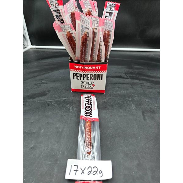 Pepperoni Sticks Hot/Piquant 17x22g Snack Pack