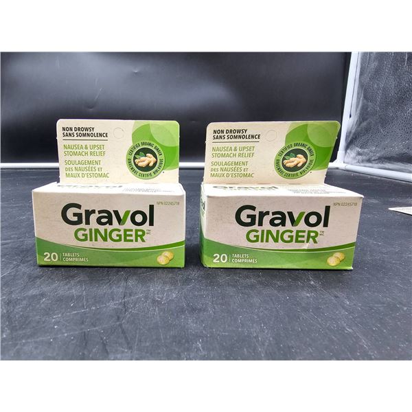Gravol Ginger Tablets, 2_20 Count Each
