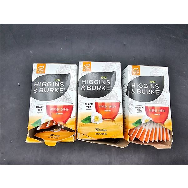 Higgins & Burke Black Tea Orange Pekoe 20 Tea Bags (Lot of 3)