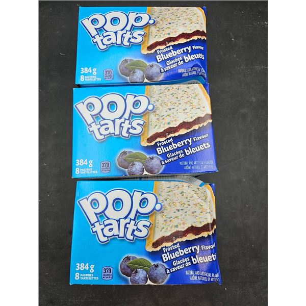 Three Pop-Tarts Frosted Blueberry 3x384g Per Unit