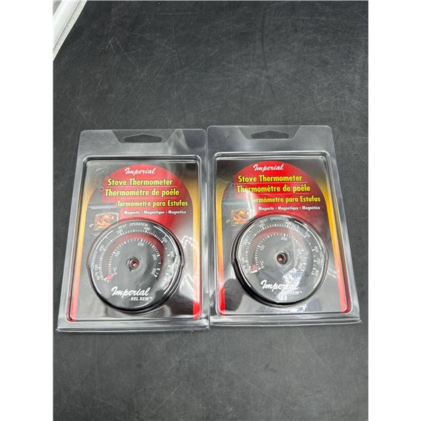Lot of 2 Imperial Magnetic Stove Thermometer