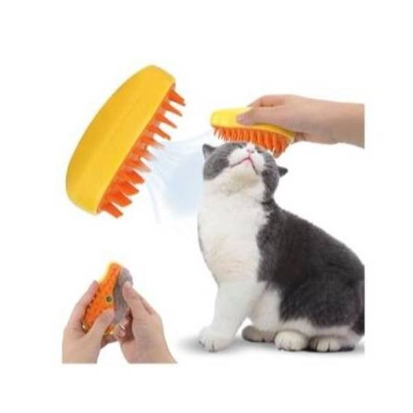 Rechargeable Pet Spray Massage Brush with Soft Bristles Ð Green