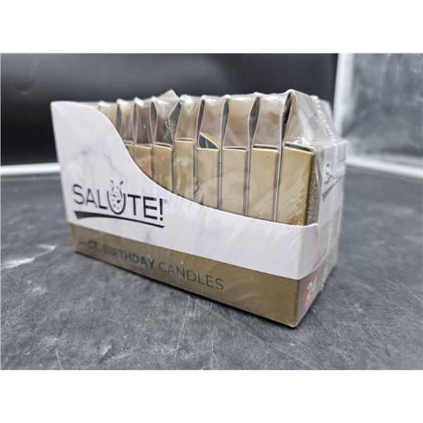 Count Striped Birthday Candles 12 packs of 24 candles