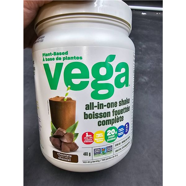 Vega All-In-One Shake, Chocolate, 461g, Plant-Based Protein Powder