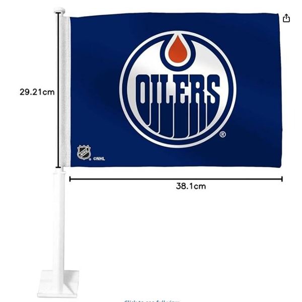 Edmonton Oilers Flag Double Sided Car 11.5_ x 15_
