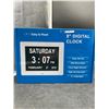 Image 2 : 8-Inch Digital Clock with Day and Date Display and Wall Mount Capability