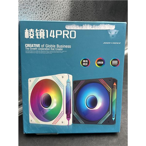 Jungle Leopard Prism 14 PRO ARGB PC Case and CPU Cooler Fan, Model: Black