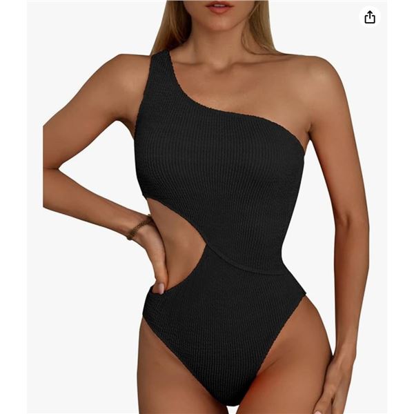 Limeeke WomenÕs Bikini LIM07, Size L, Black, Single Strap