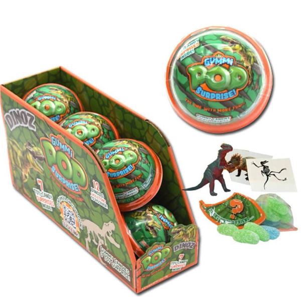 Gummi Pop Surprise Dinoz with 7 Toy & Candy Surprises