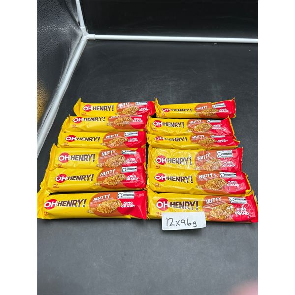 12 Oh Henry Nutty Bars, 96g Each