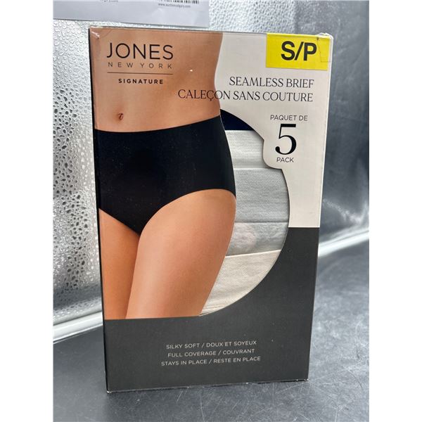 Jones New York Signature Seamless Brief, 5-Pack, Size S/P