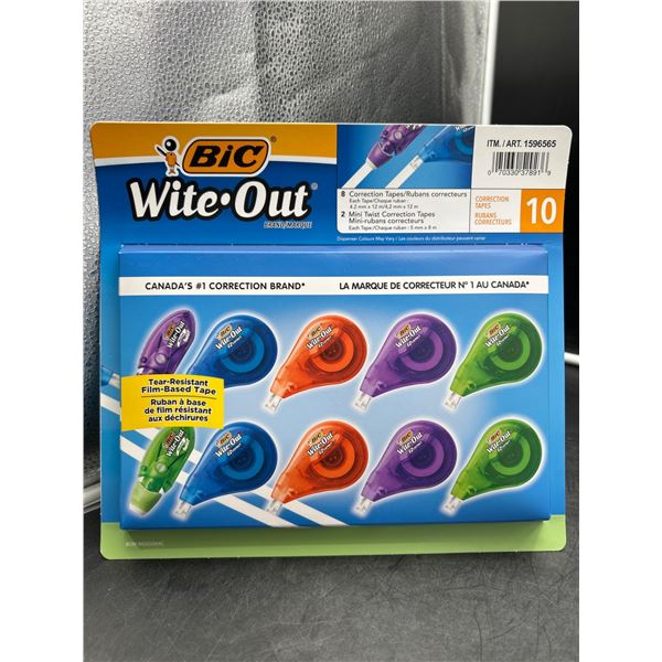 BIC Wite-Out EZ Correct Correction Tape Multi-Color, 10 Units