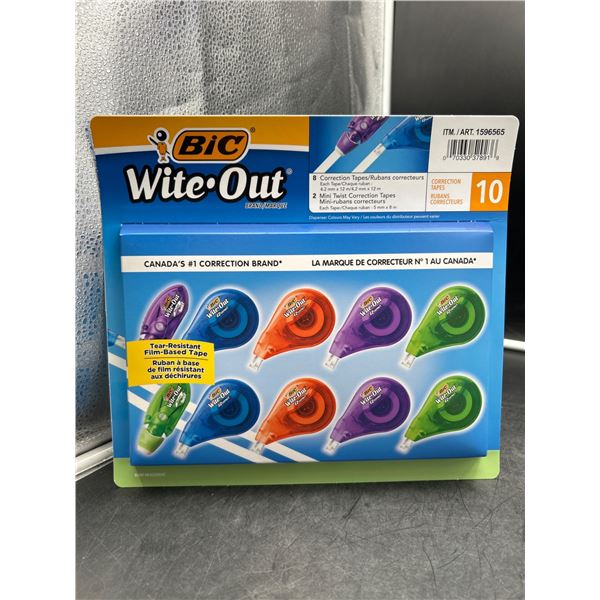 BIC Wite-Out EZ Correct Correction Tape Multi-Color, 10 Units