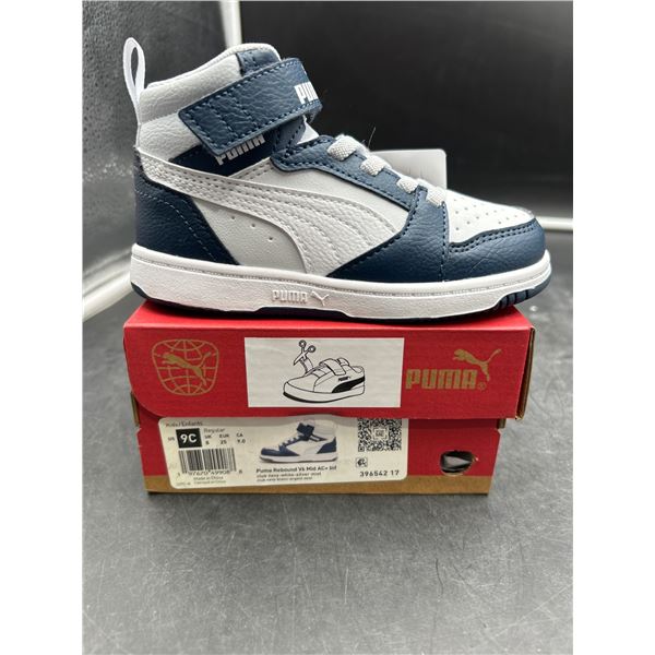 Puma Rebound V6 Mid AC+ Inf KidsÕ Sneakers, Size 9C, Club Navy/White