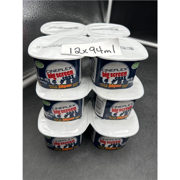 Cineplex Big Screen Snax 12-Pack Jalapeno Cheese Sauce, 94 ml Each