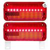 Image 1 : VINAUO RV LED Tail Lights Ð Brake, Stop, Turn Signal for Camper, Trailer With Red Reflex White Base 