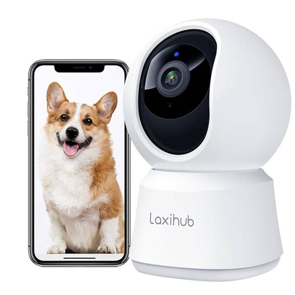 360¡ View 2K Pet Camera with Phone App, Indoor Security Camera, P2T Baby Monitor, Pan/Tilt, Motion &