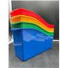 Image 3 : 4 Multicolor Stackable Plastic Storage Bins