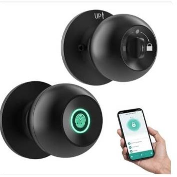 GHome Smart Door Knob Fingerprint Door Lock with Keypad, Biometric Smart Lock Ð App Control, Interio