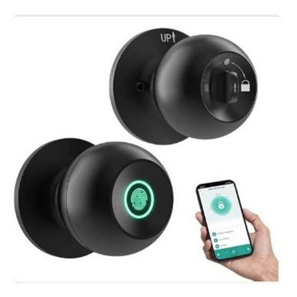 GHome Smart Door Knob Fingerprint Door Lock with Keypad, Biometric Smart Lock Ð App Control, Interio