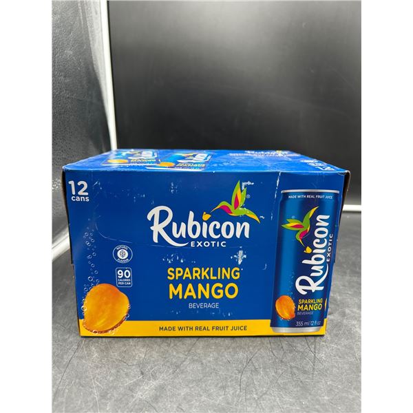 Rubicon Exotic Sparkling Mango Beverage, 12 Cans, 355 mL Each