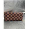 Image 2 : Brown and Black Checkered Zip Wallet with Gold-Tone Hardware