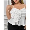 Image 1 : White Sleeveless Corset-Style Top with Adjustable Straps