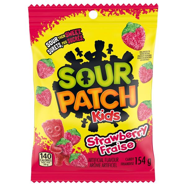Sour Patch Kids Strawberry Flavored Candy, 8 Bags, 154g Each