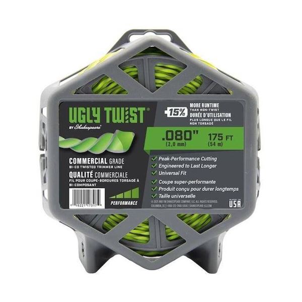 Ugly Twist Commercial Grade Trimmer Line, 0.080 Inch, 175 Feet