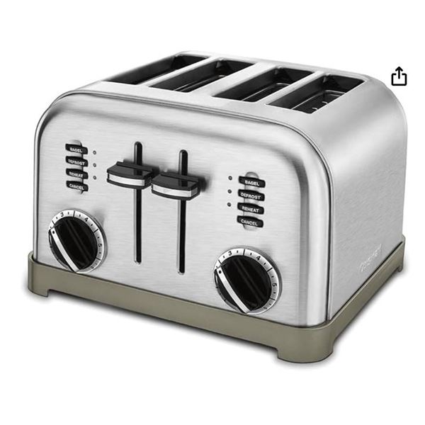 Cuisinart 4-Slice Toaster, 6-browning Levels, Brushed Silver (CPT-180C)