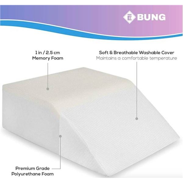 Ebung Memory Foam Leg Elevation Pillow Ð Support Pillow to Raise Feet for Better Elevation, Circulat