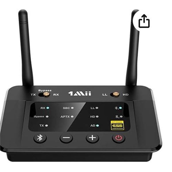 1Mii B03 Bluetooth Transmitter Receiver with AUX 3.5mm Inputs/Outputs