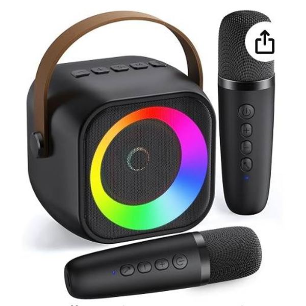 Colorful Karaoke Sound System Model A5 With Dual Microphones