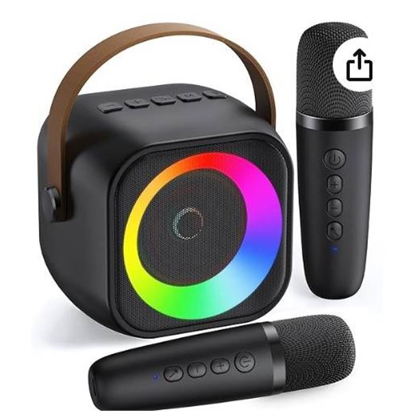 Colorful Karaoke Sound System Model A5 With Dual Microphones