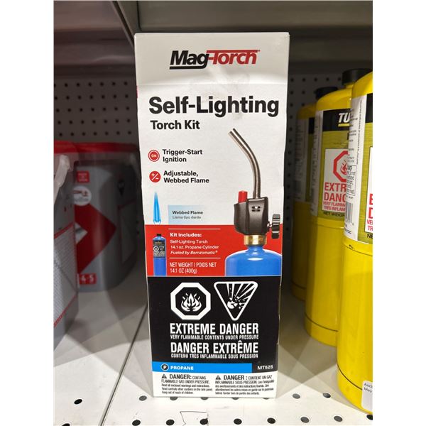 MagTorch Self-Lighting Propane Torch Kit with Adjustable Flame