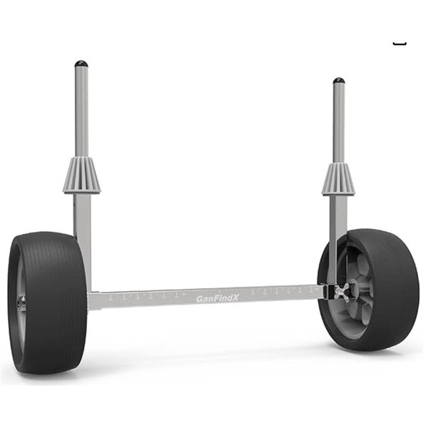 GanFindX Upgraded 2.0 Aluminum Quick-Detachable Sit-on-Top Kayak Cart Dolly with Flat-Free Wheels, W