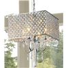 Image 1 : Rectangular CrystalÊTiffany 4-Light BLACK Transitional Cage Chandelier ****COLOR IS BLACK****