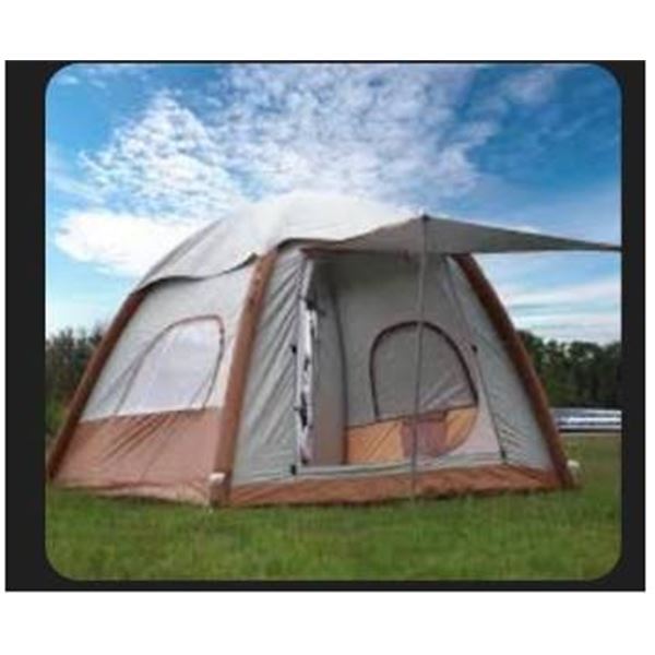Inflatable Camping Tent with Pump, Easy Setup 4 Season Glamping Tent, 2-4 Persons Waterproof Windpro