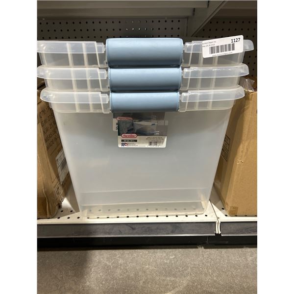 Sterilite 64 Quart Latching Box Storage Container Set of 3 NO LIDS