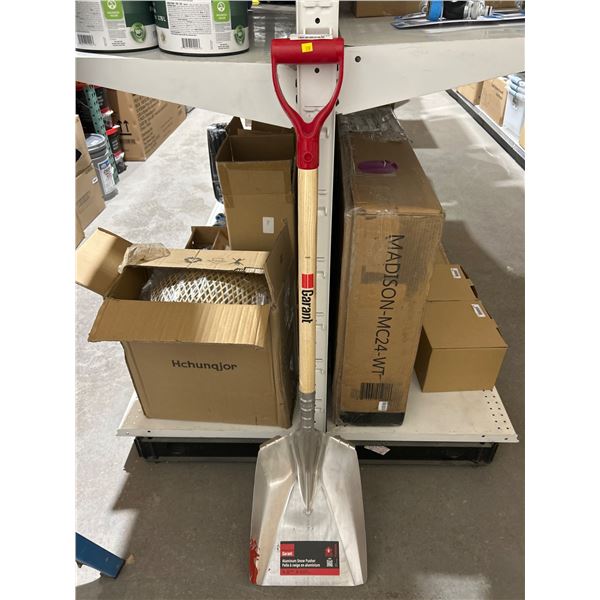 Garant Aluminum Snow Pusher with Red D-Grip Handle for Snow Removal