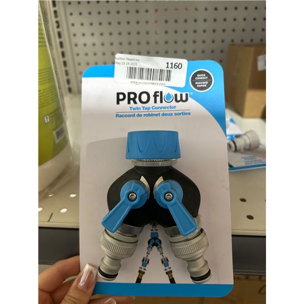 Pro Flow Twin Tap Connector With UV Protection, Model PFM2WCS012
