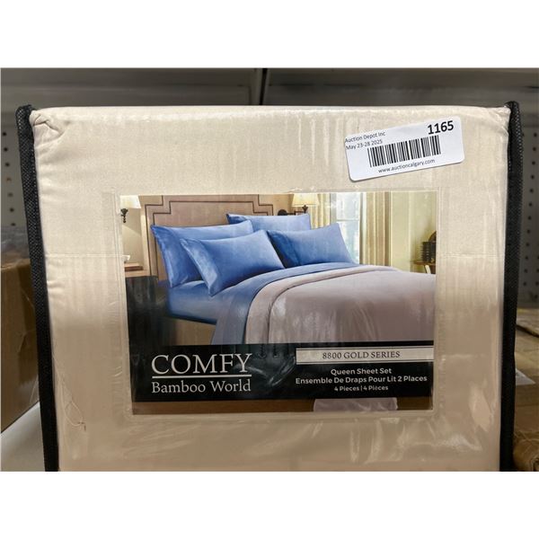 Comfy Bamboo World 8800 Gold Series Queen Sheet Set, 4 Pieces