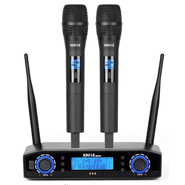 Kmise MWG04 Wireless Microphone System with Dual Channels