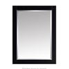 Image 1 : AvanityÊMason 24 inch Framed Mirror in Black with Silver Trim